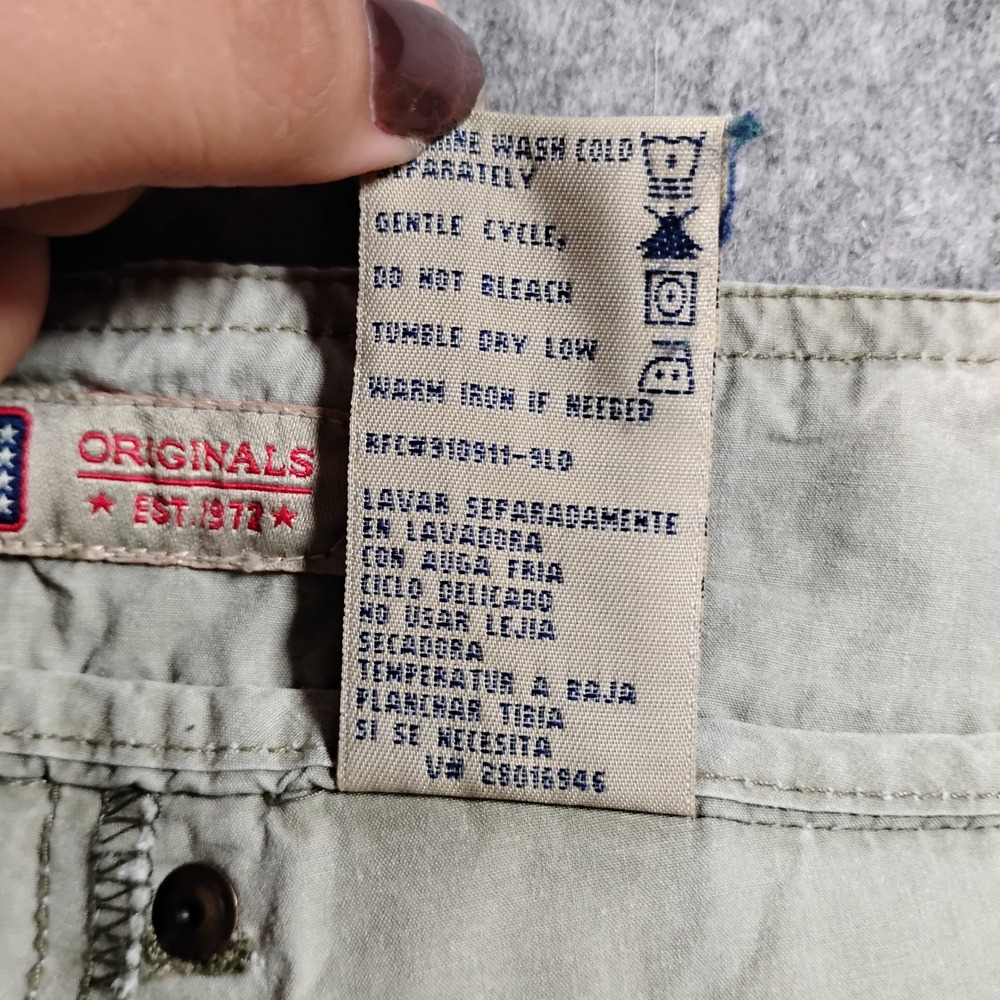 Faded Glory Y2K Women Beige Khaki Cotton Cargo Mini Skirt Size 10 Casual Pockets - Picture 3 of 7